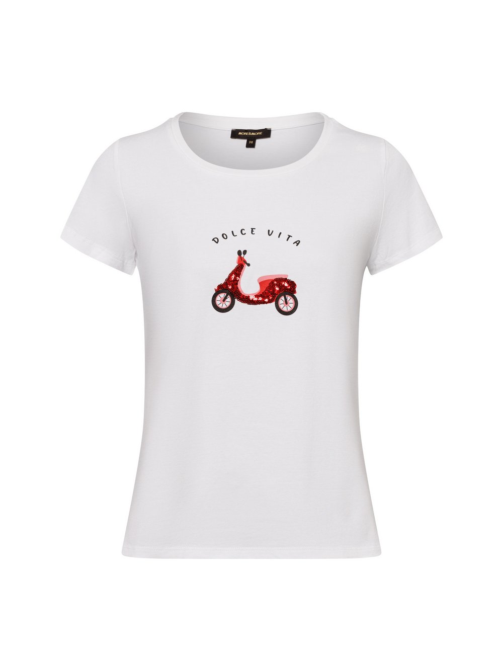 More & More T-Shirt Damen Baumwolle weiß, 46