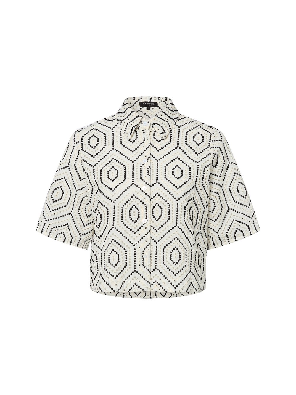 Marie Lund Bluse Damen Baumwolle mehrfarbig gemustert, 38