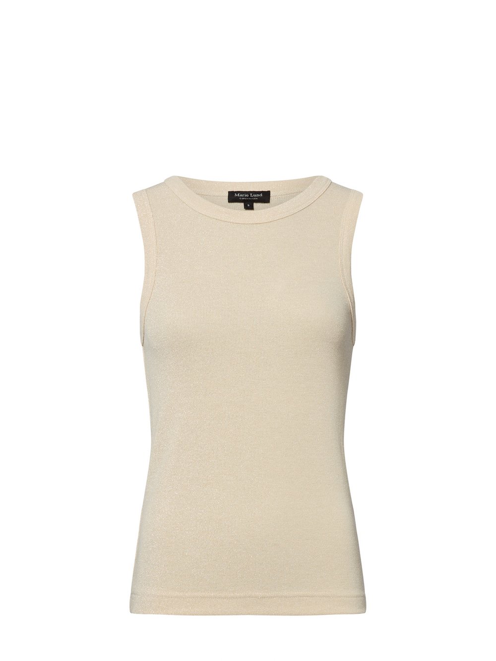 Marie Lund Top Damen Polyamid beige, M
