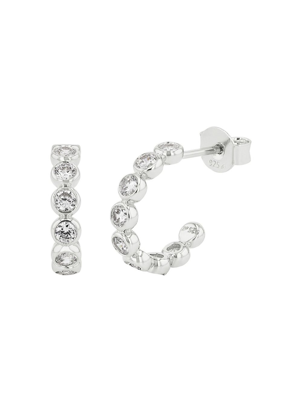 NOELANI Creolen Damen Sterlingsilber silber, ONE SIZE