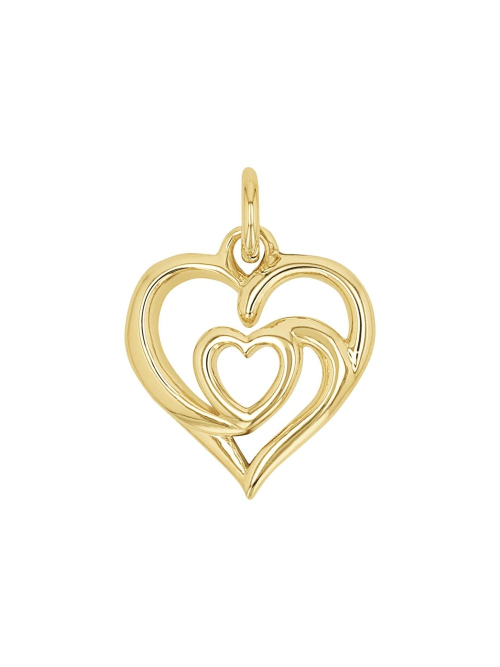 amor Motivanhänger Damen Sterlingsilber gold, ONE SIZE