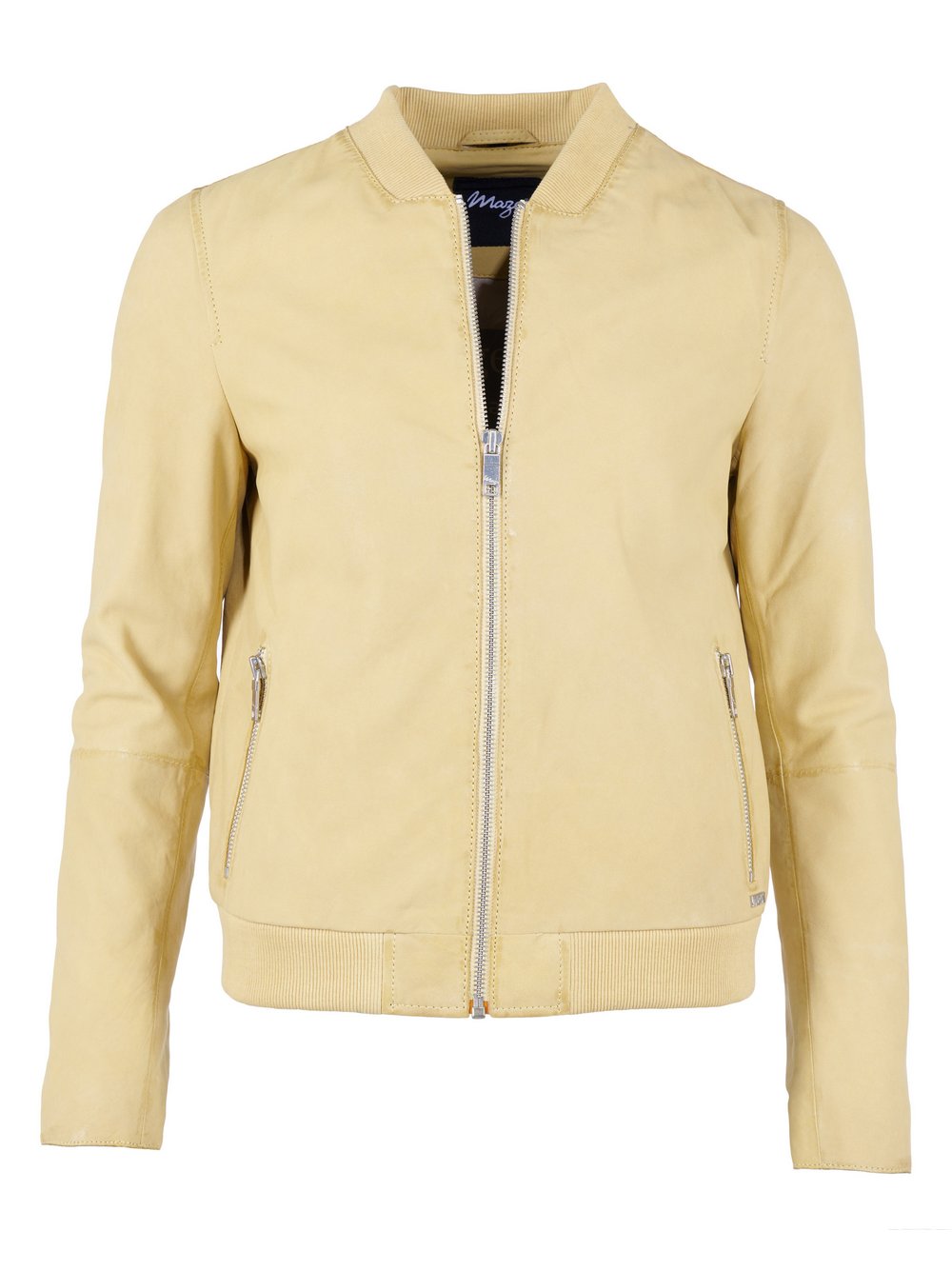 Maze Lederblouson Damen gelb, S