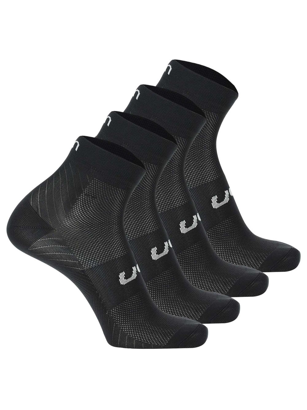 UYN Socken 4er Pack Damen schwarz bedruckt, 35-38