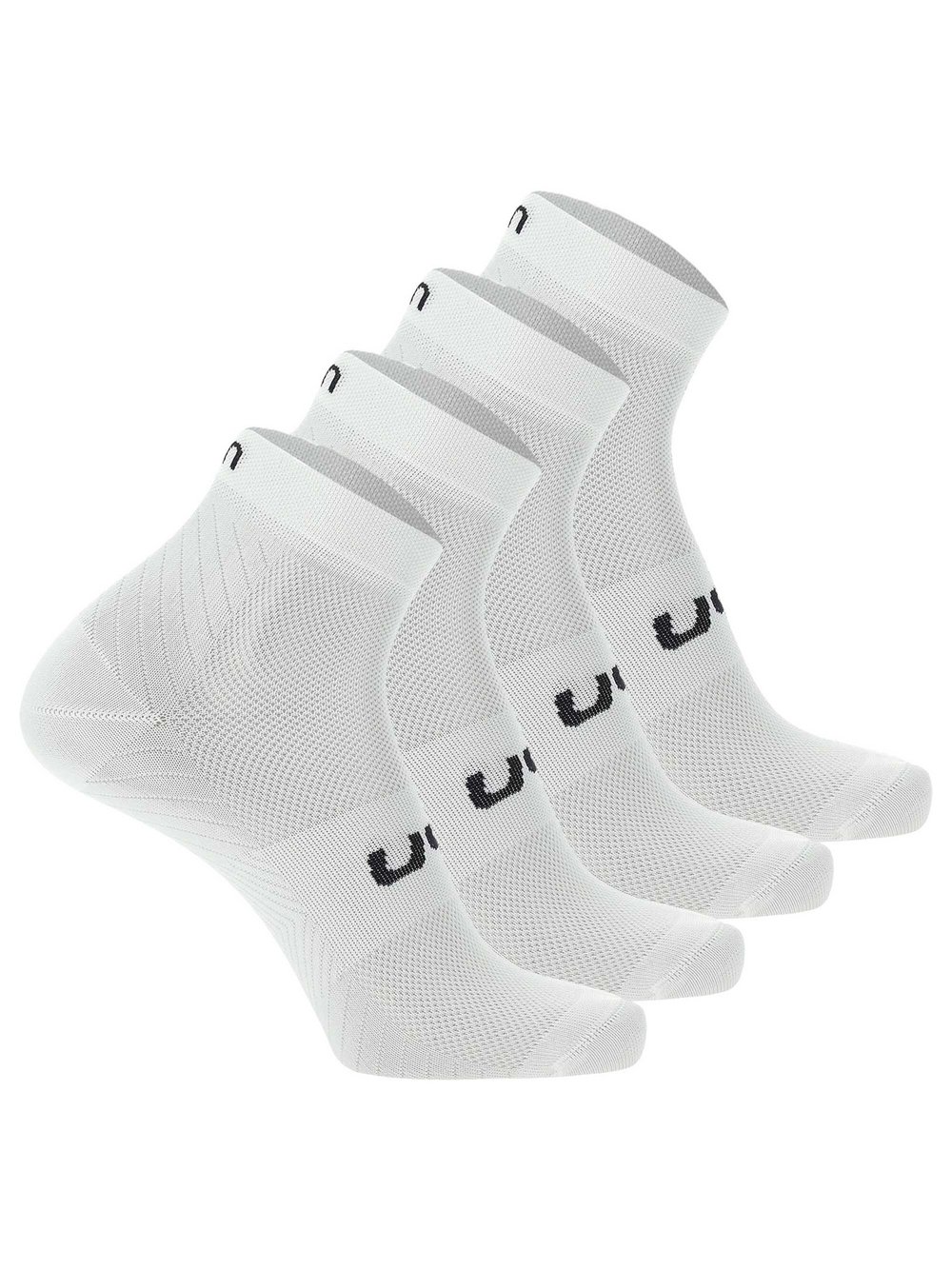 UYN Socken 4er Pack Damen weiß bedruckt, 35-38