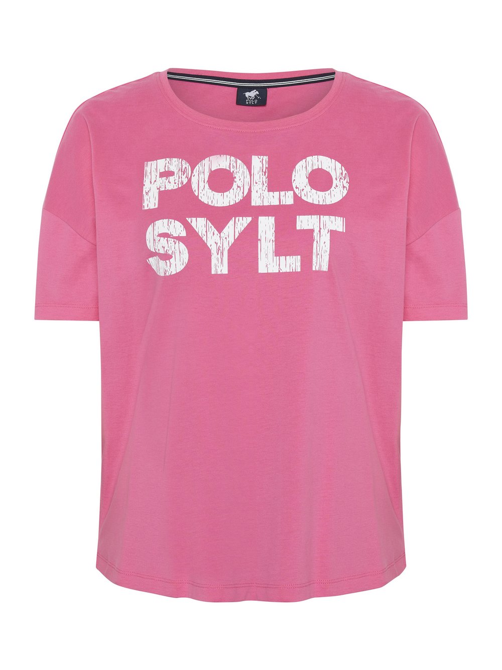 Polo Sylt T-Shirt Damen Baumwolle pink bedruckt, XXL