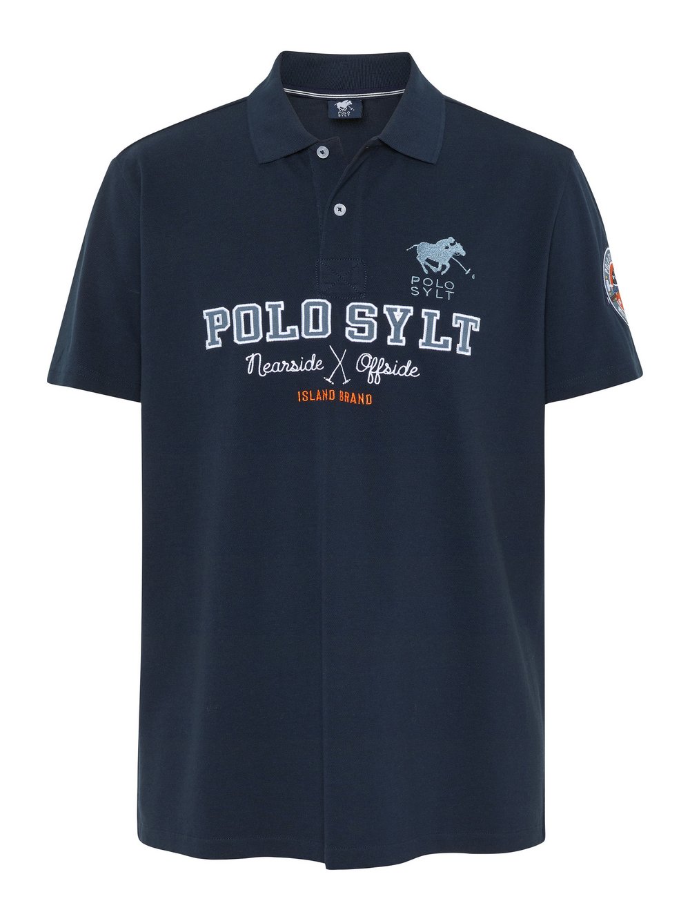 Polo Sylt Polo Herren Baumwolle blau bedruckt, M