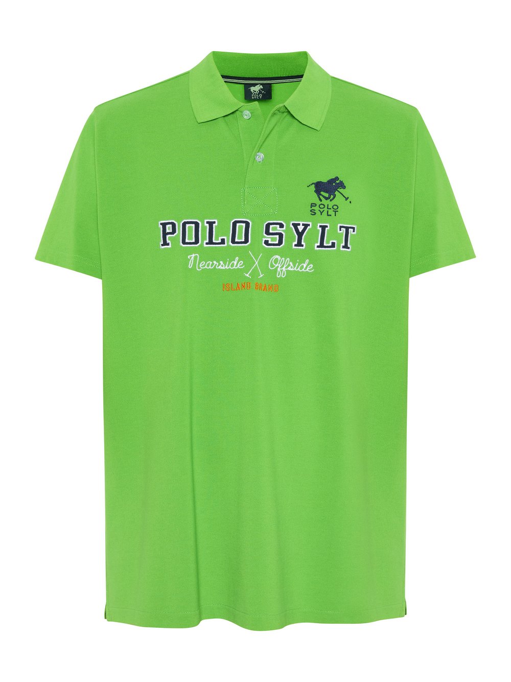 Polo Sylt Polo Herren Baumwolle grün bedruckt, L