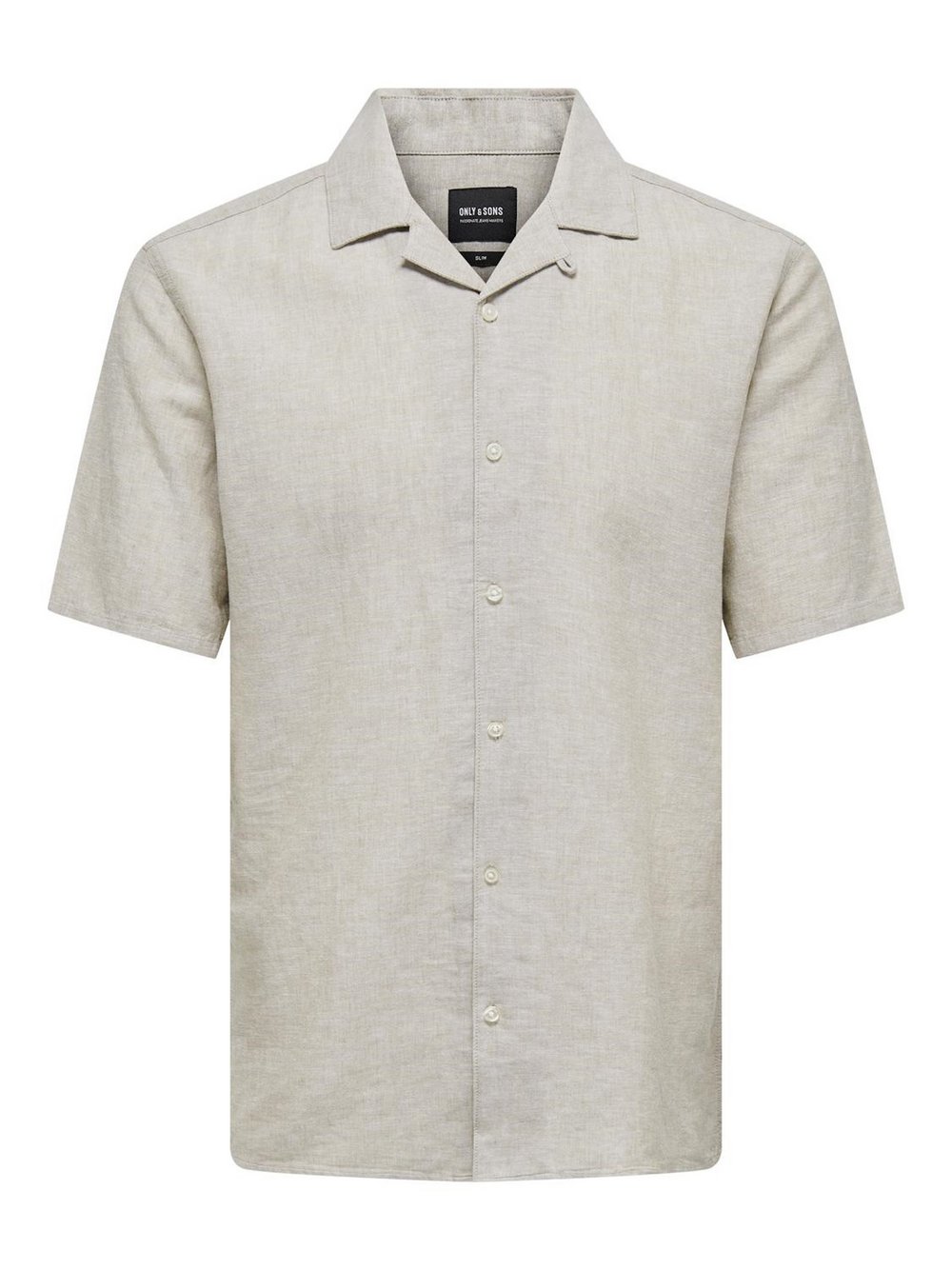 Only&Sons Hemd Herren Slim Fit Baumwolle grau, L