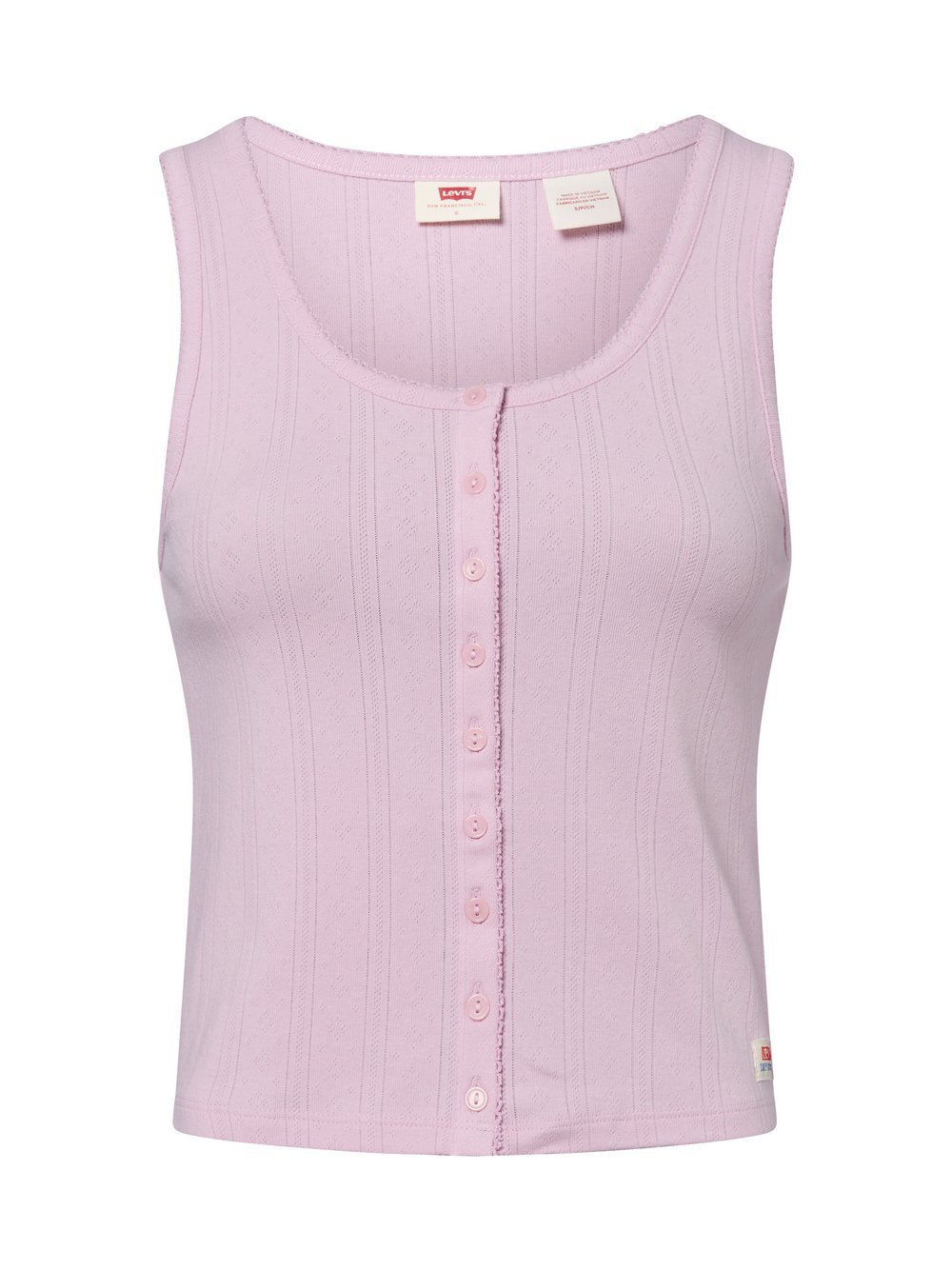 Levi's Top Damen Baumwolle rosa strukturiert, L