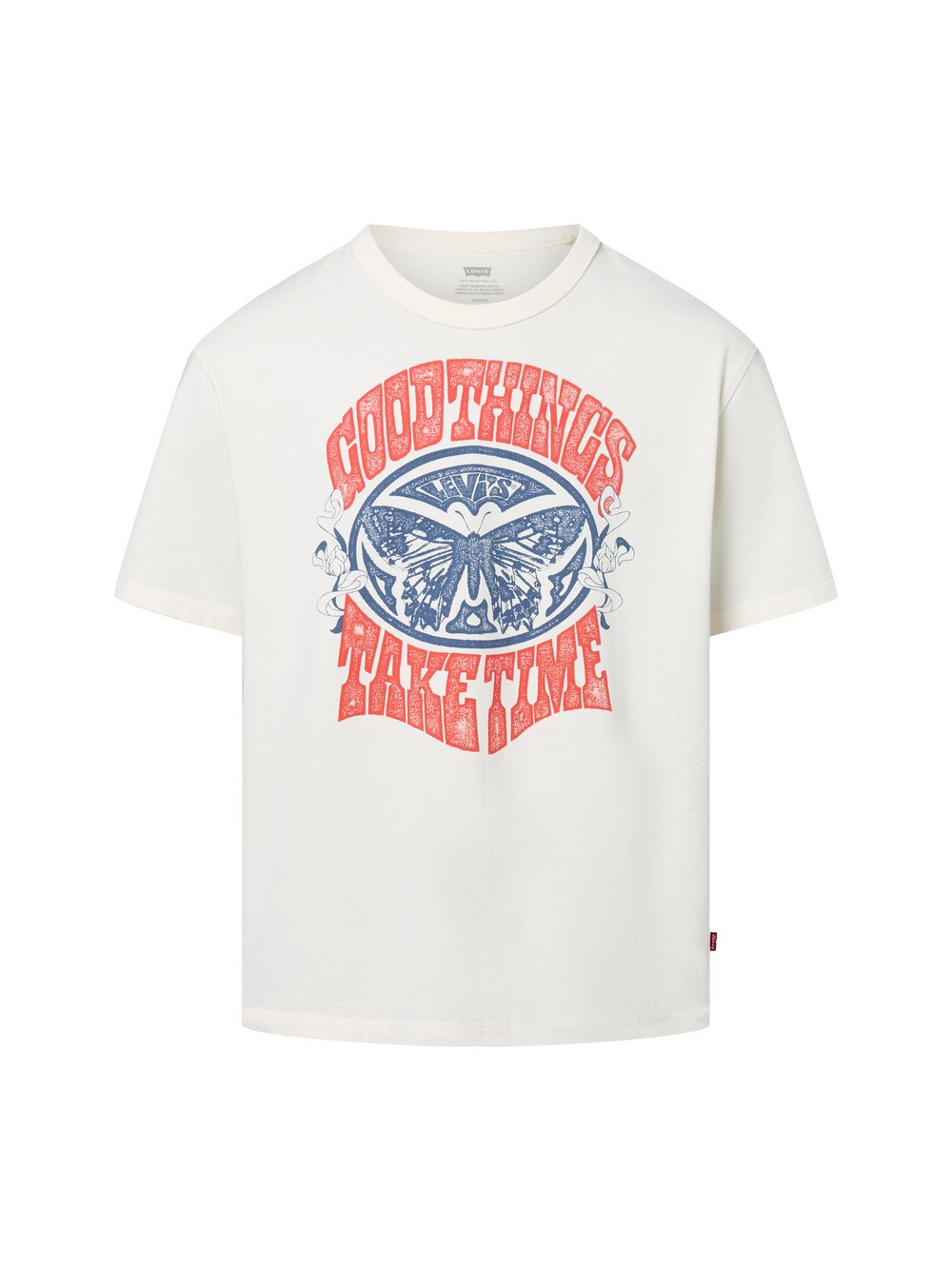 Levi's T-Shirt Herren Baumwolle weiß bedruckt, XS