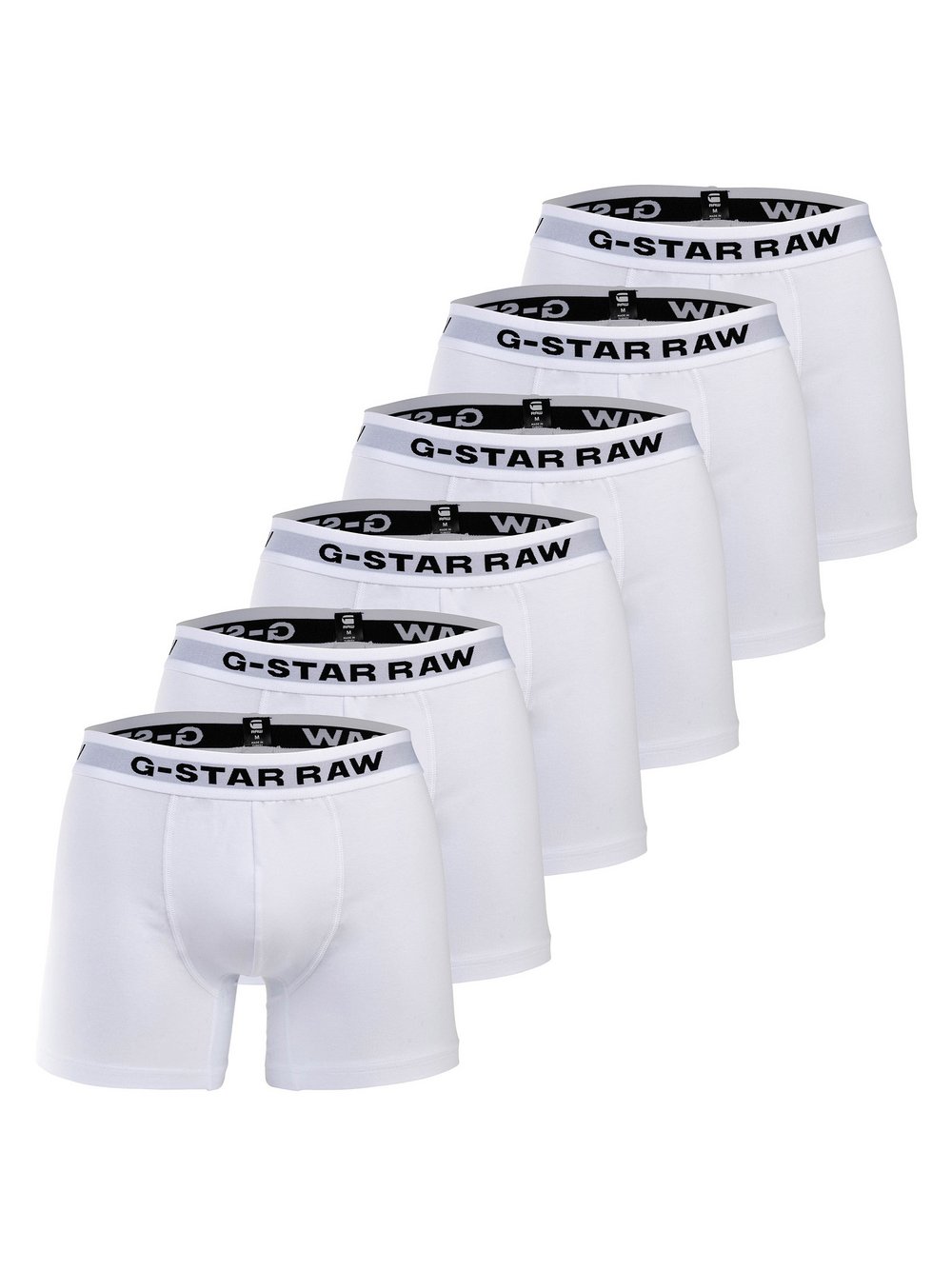 G-Star RAW Boxershort 6er Pack Herren Baumwolle weiß, M