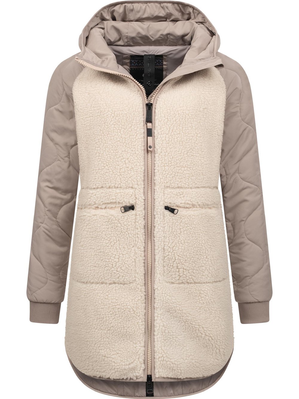 Ragwear Fellimitatmantel Damen beige, L