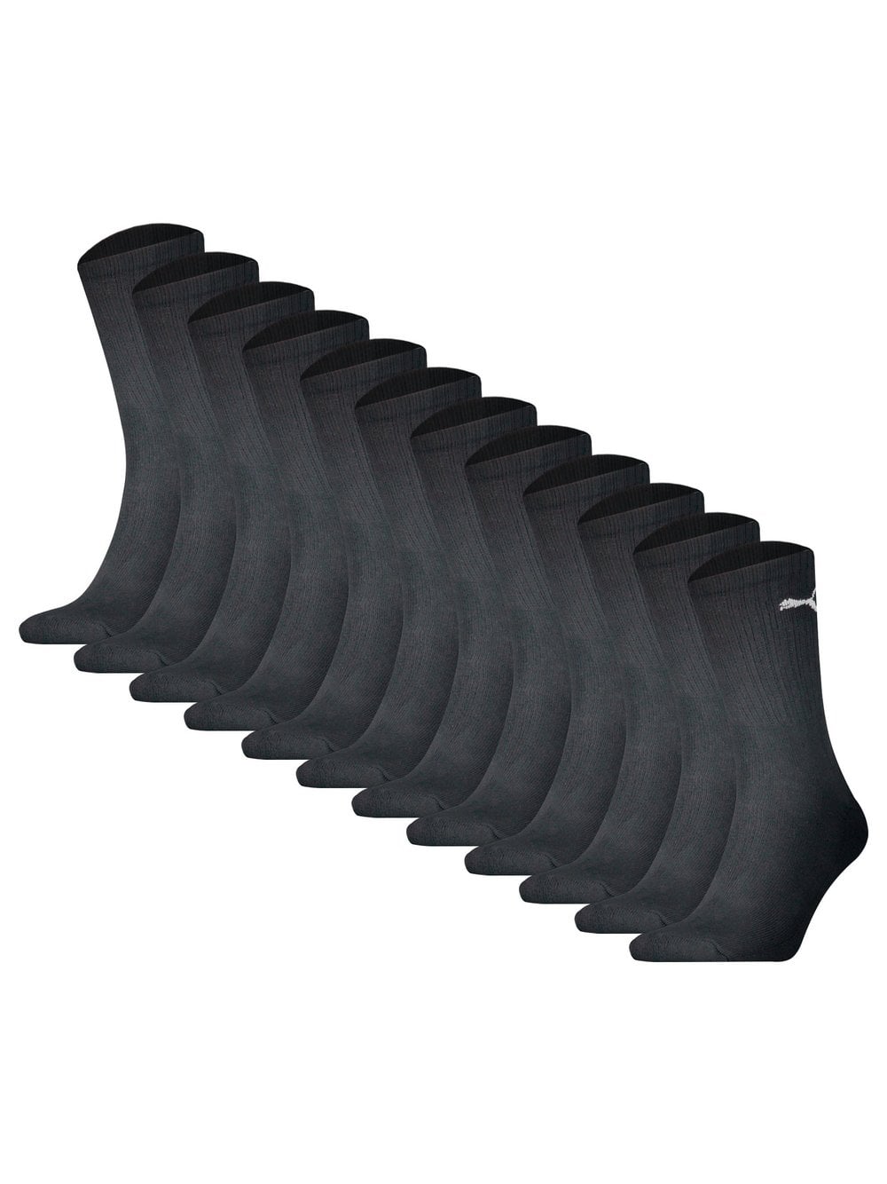 Puma Socken 12er Pack Damen Baumwolle schwarz, 47-48