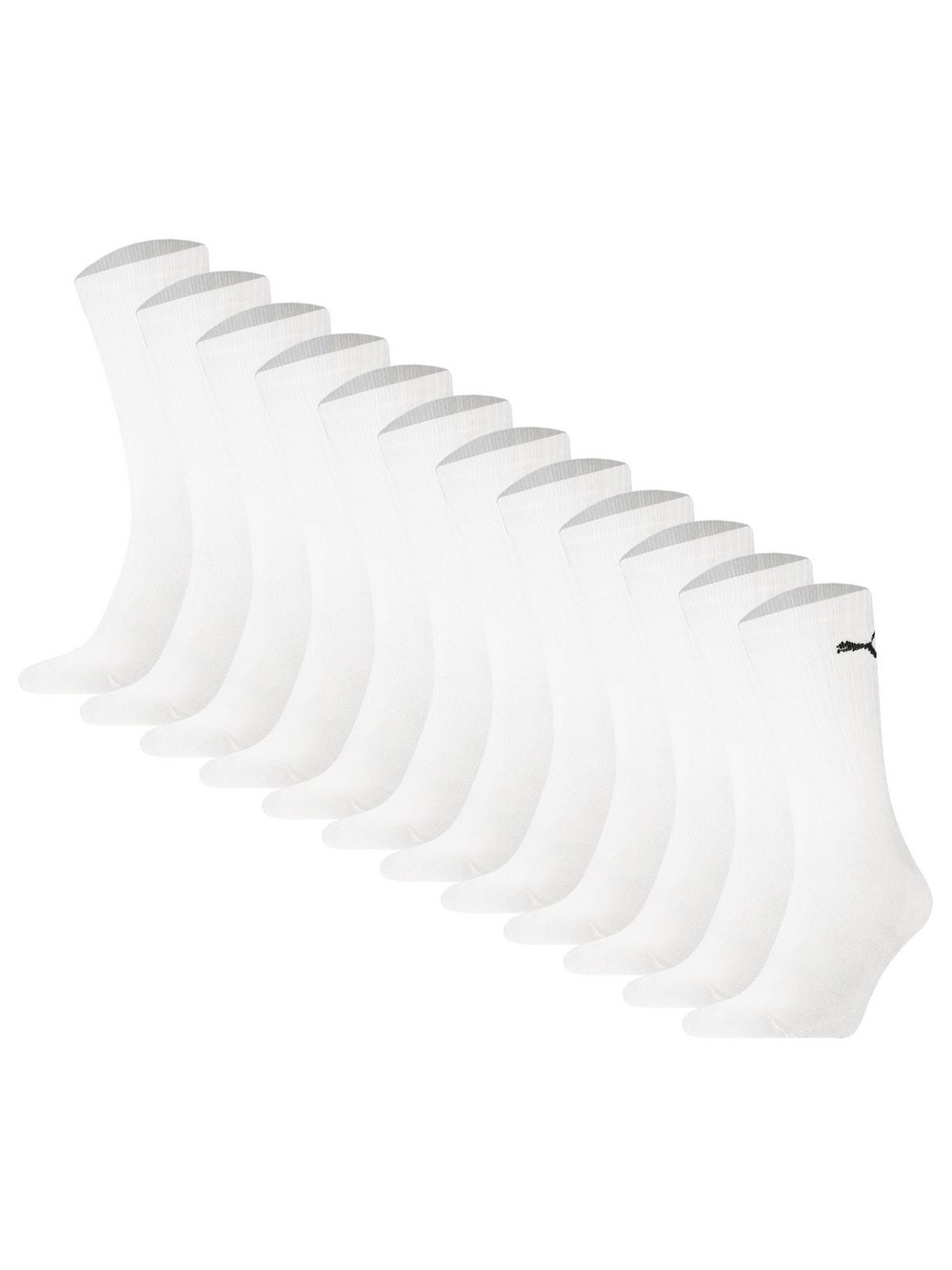 Puma Socken 12er Pack Damen Baumwolle weiß, 35-38