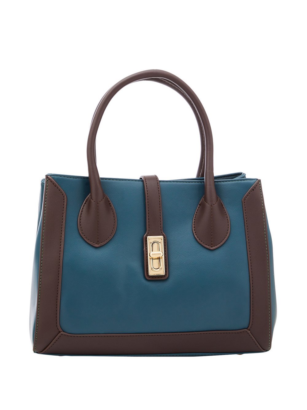 Usha Handtasche Damen Viskose blau kariert, ONE SIZE