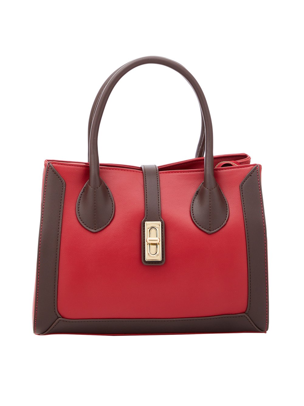 Usha Handtasche Damen Viskose rot kariert, ONE SIZE