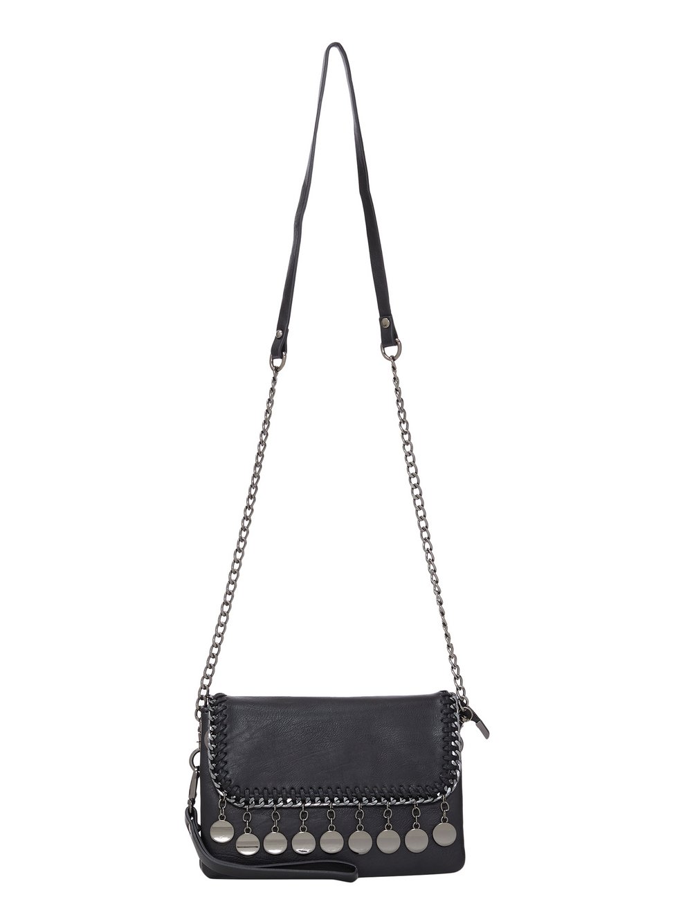 Faina Handtasche Damen Viskose schwarz, ONE SIZE