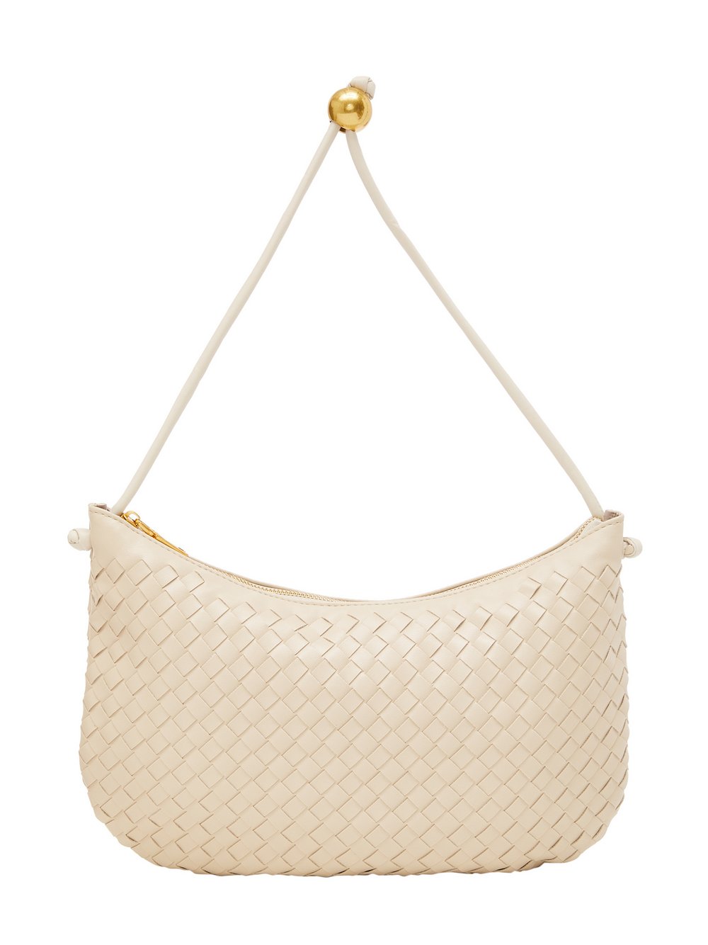Usha Schultertasche Damen Viskose weiß, ONE SIZE