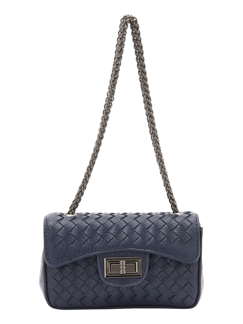 Faina Schultertasche Damen Viskose blau, ONE SIZE