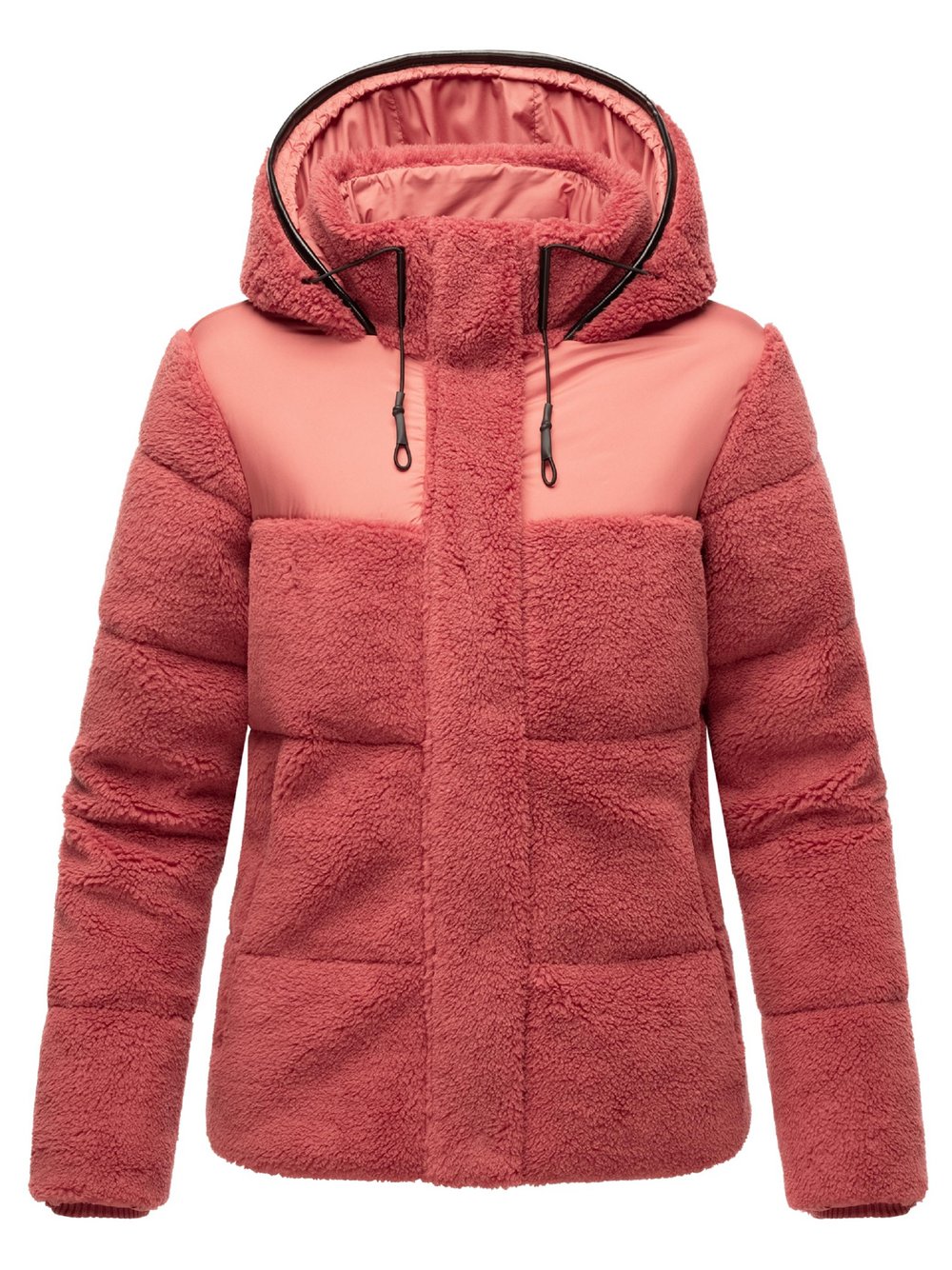 Marikoo Kapuzenplüschjacke Damen rot, L