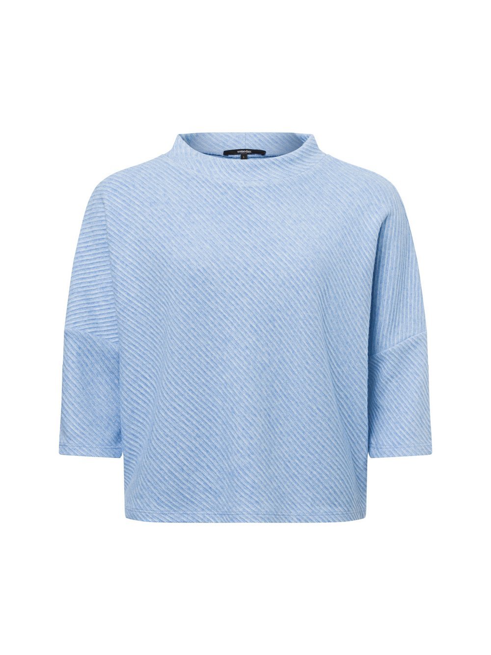 Someday Pullover Damen Viskose blau strukturiert, M