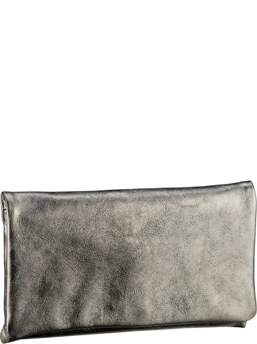 abro Clutch Damen Leder silber, ONE SIZE