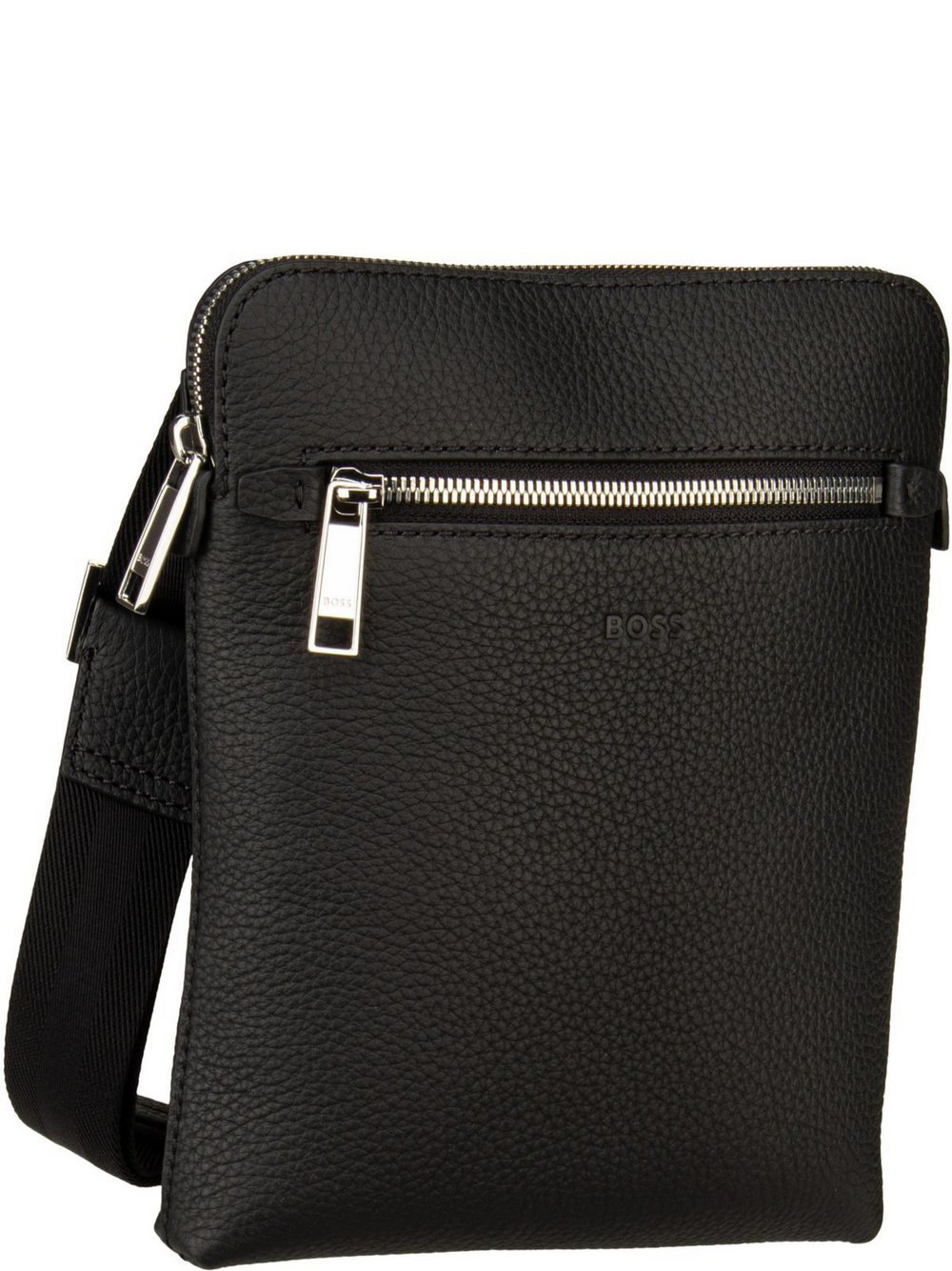 BOSS Beuteltasche Herren Leder schwarz, ONE SIZE