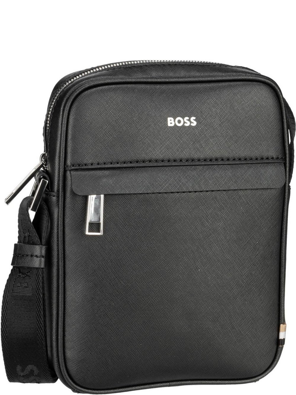 BOSS Umhängetasche Herren Leder schwarz, ONE SIZE