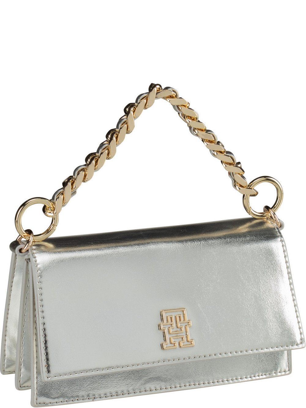 Tommy Hilfiger Handtasche Damen Leder silber, ONE SIZE