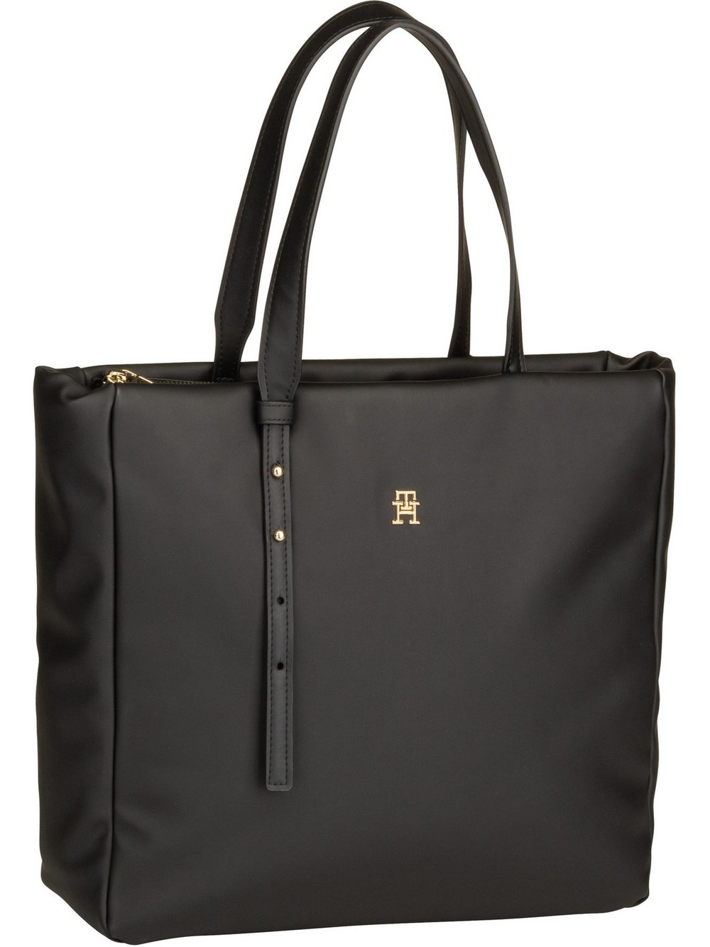 Tommy Hilfiger Shopper Damen Kunstleder schwarz, ONE SIZE