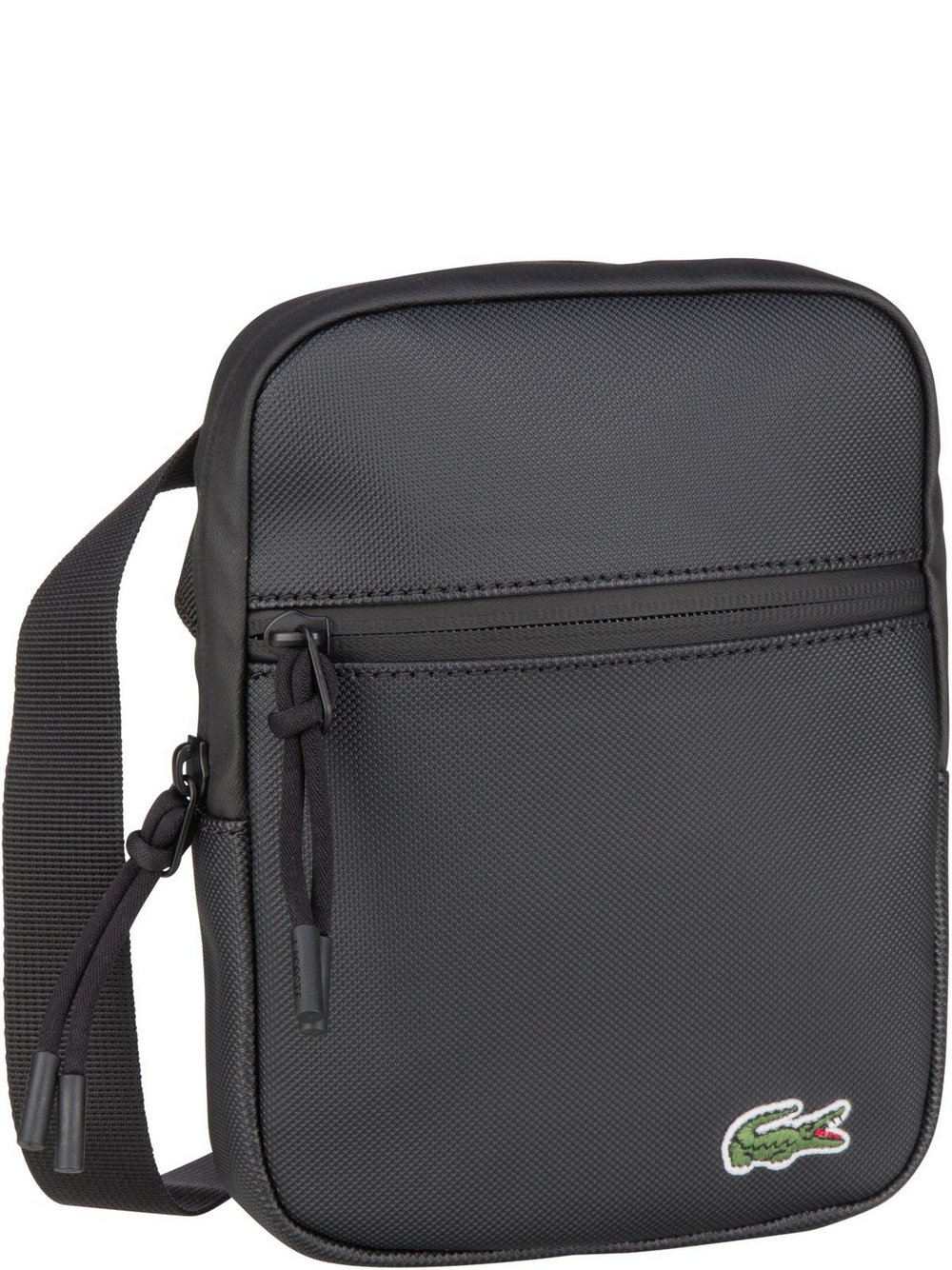 Lacoste Umhängetasche Herren Kunstleder schwarz, ONE SIZE