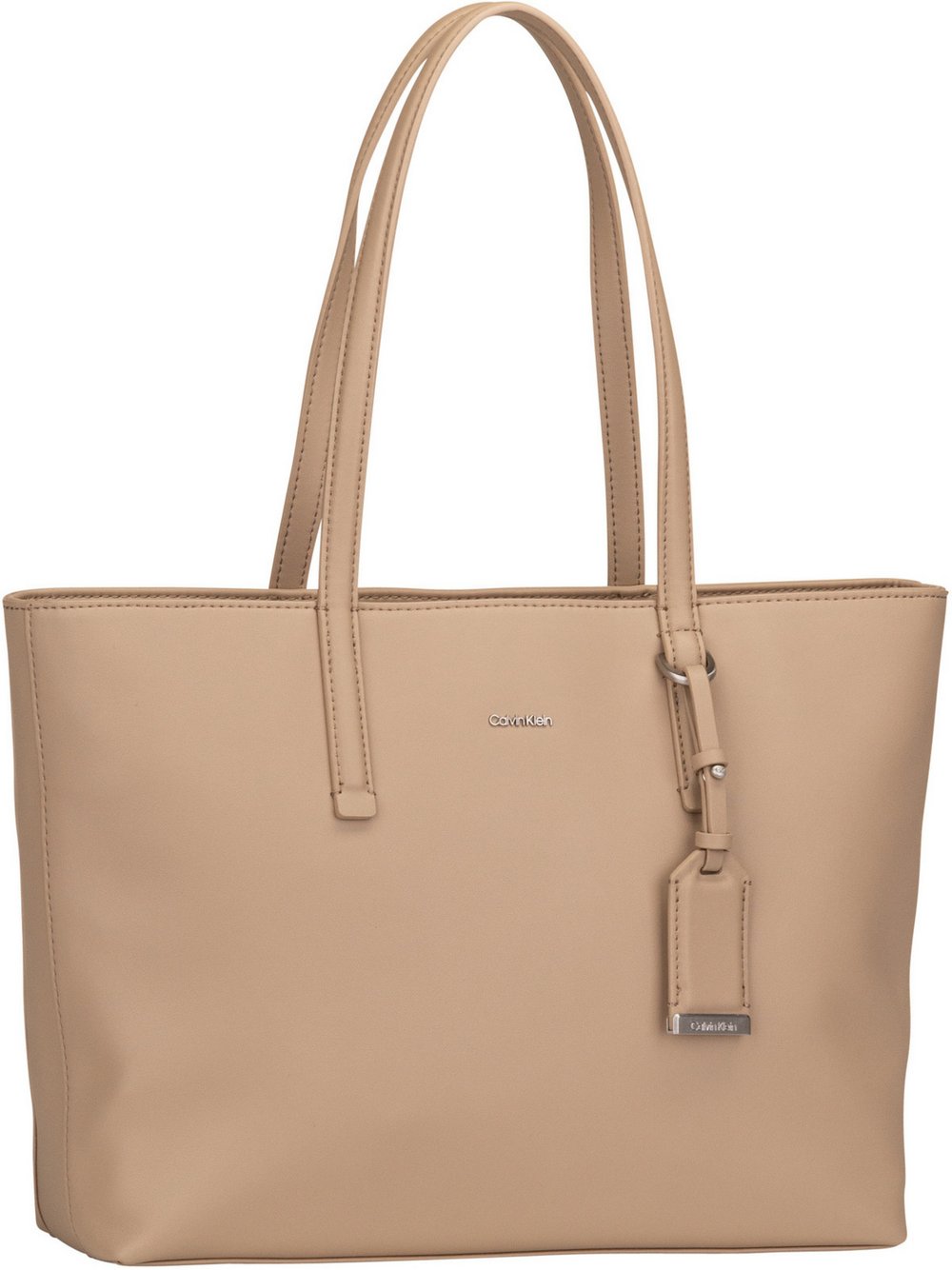 Calvin Klein Shopper Damen Kunstleder silber, ONE SIZE