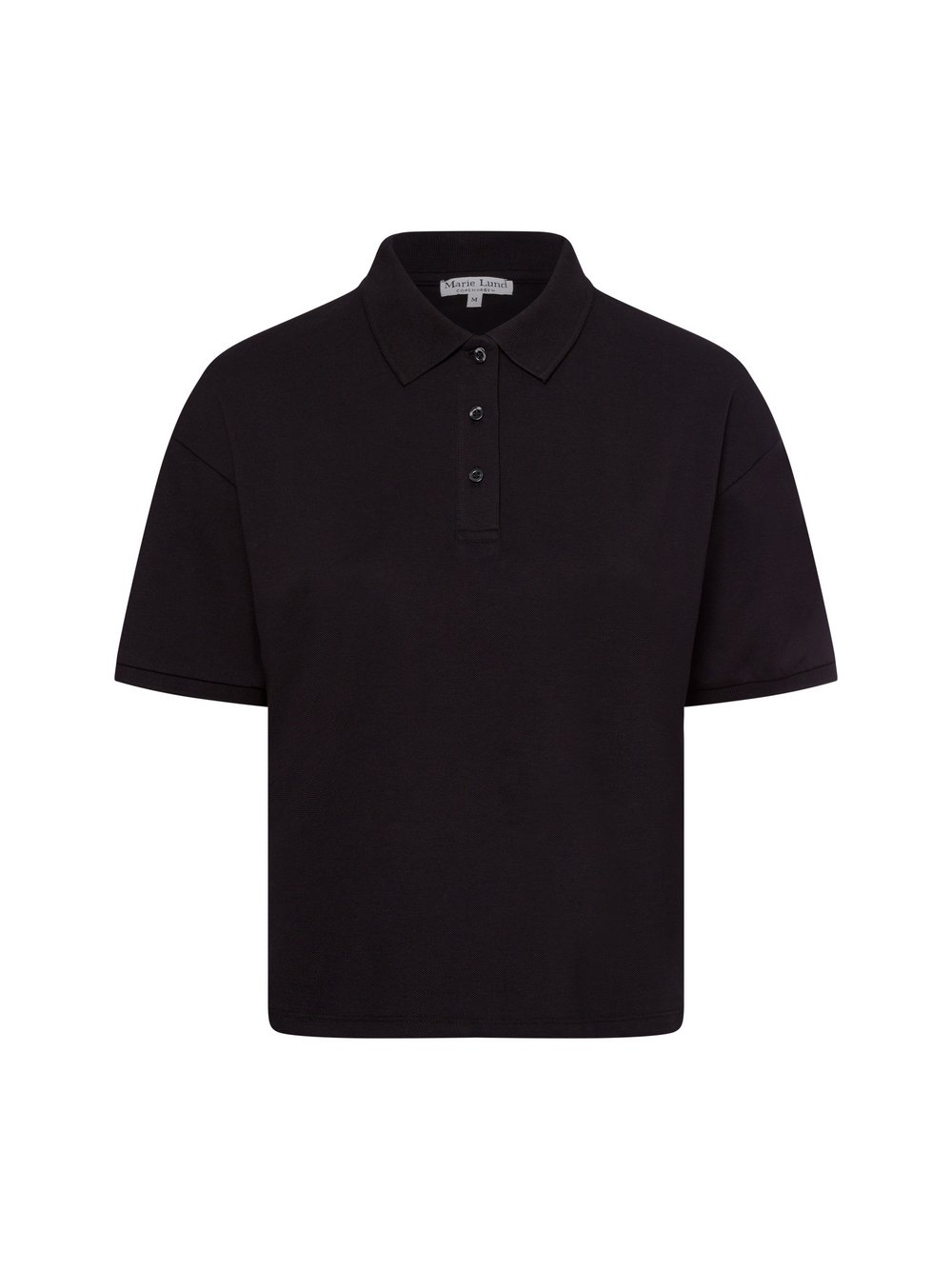 Marie Lund Poloshirt Damen Baumwolle schwarz, S