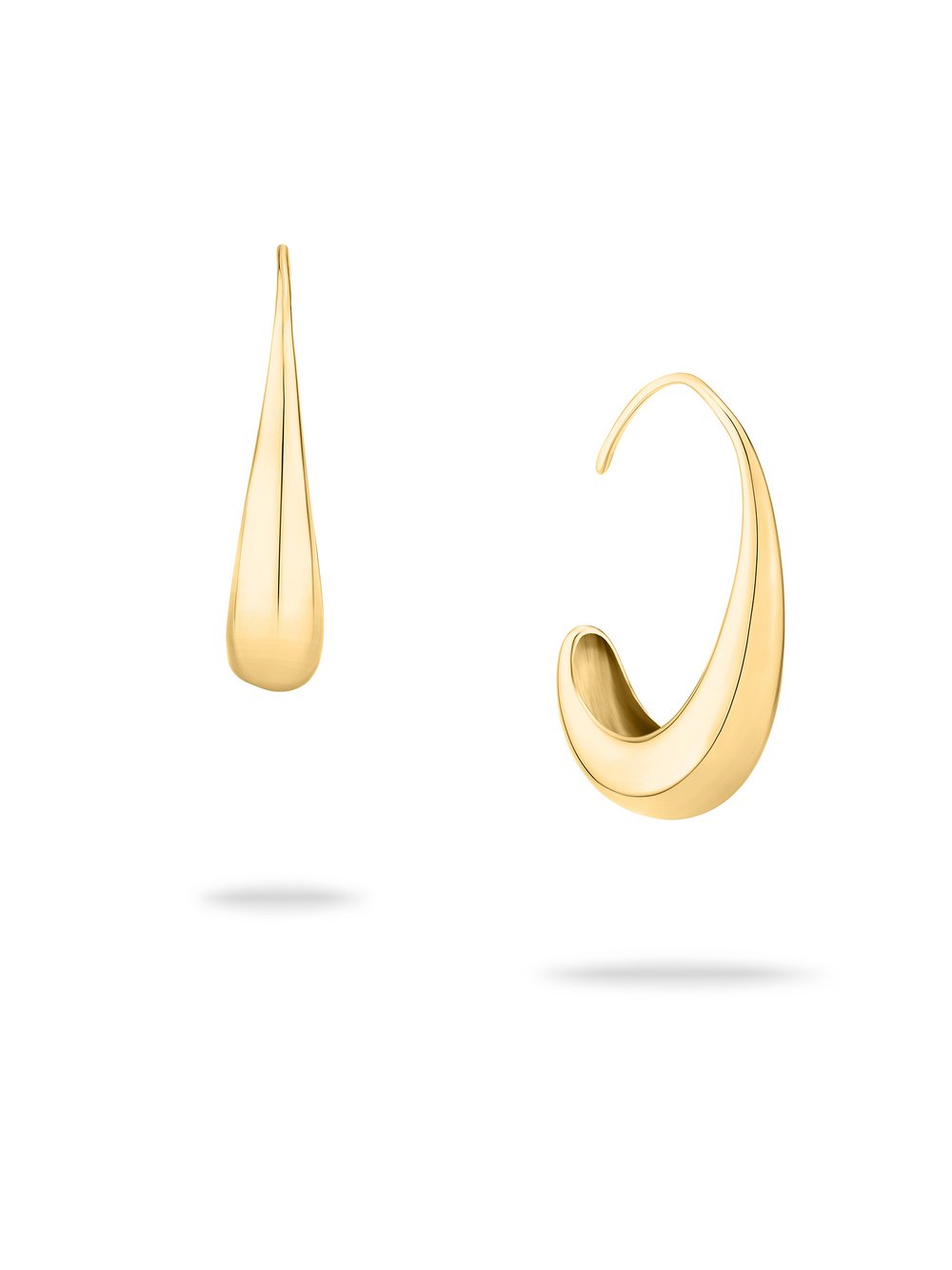 Thumbnail - Echtzeit Creole Damen Edelstahl gold, ONE SIZE