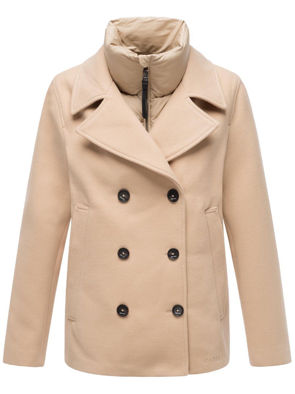 Marikoo Kurzmantel Damen beige, XL