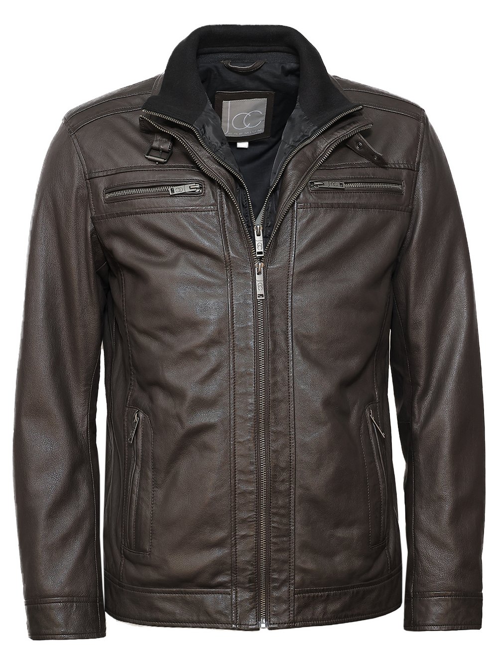 Thumbnail - JCC Lederjacke Herren braun, 52