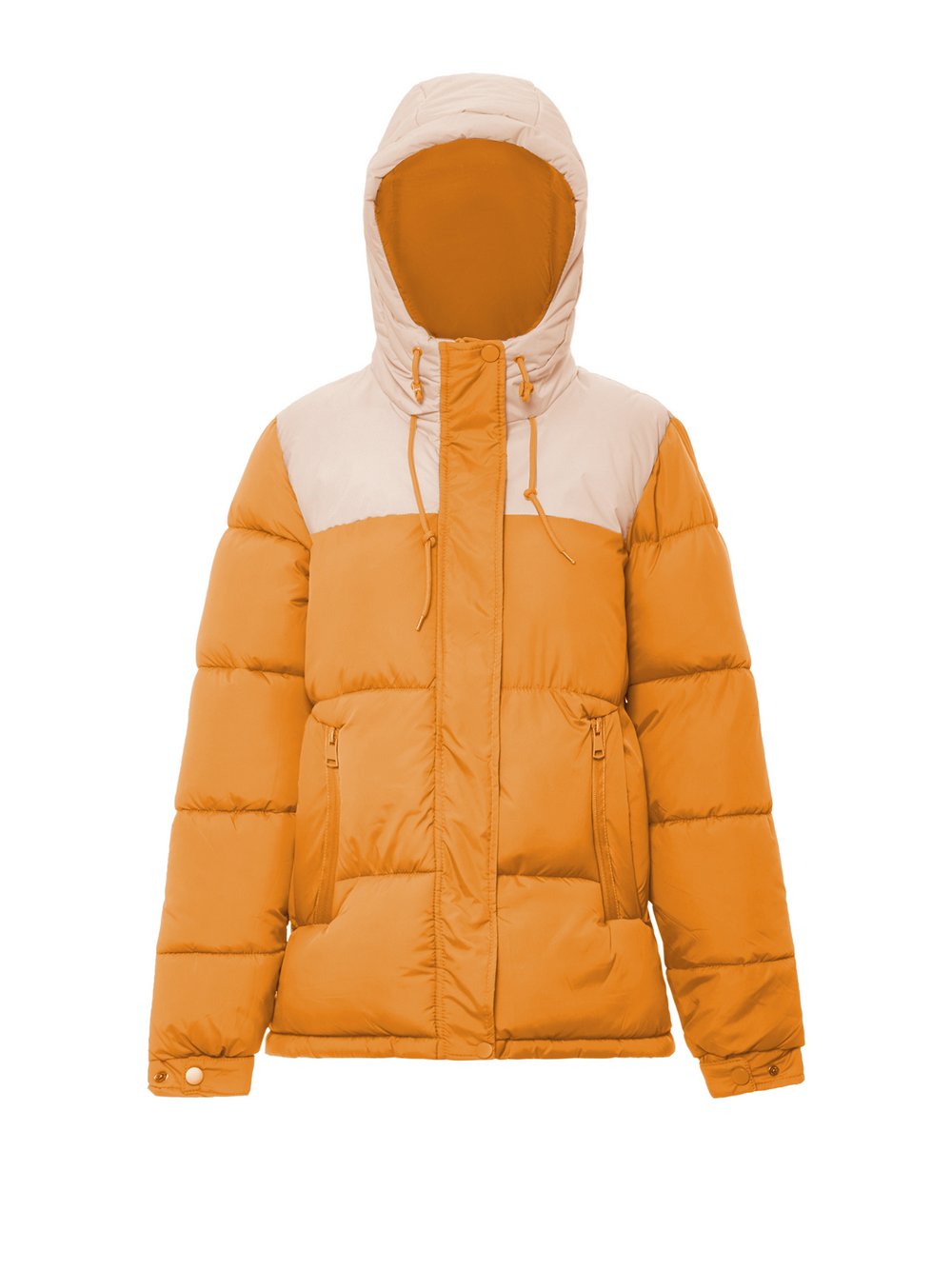 Mo Wattierte Steppjacke Damen orange, XS