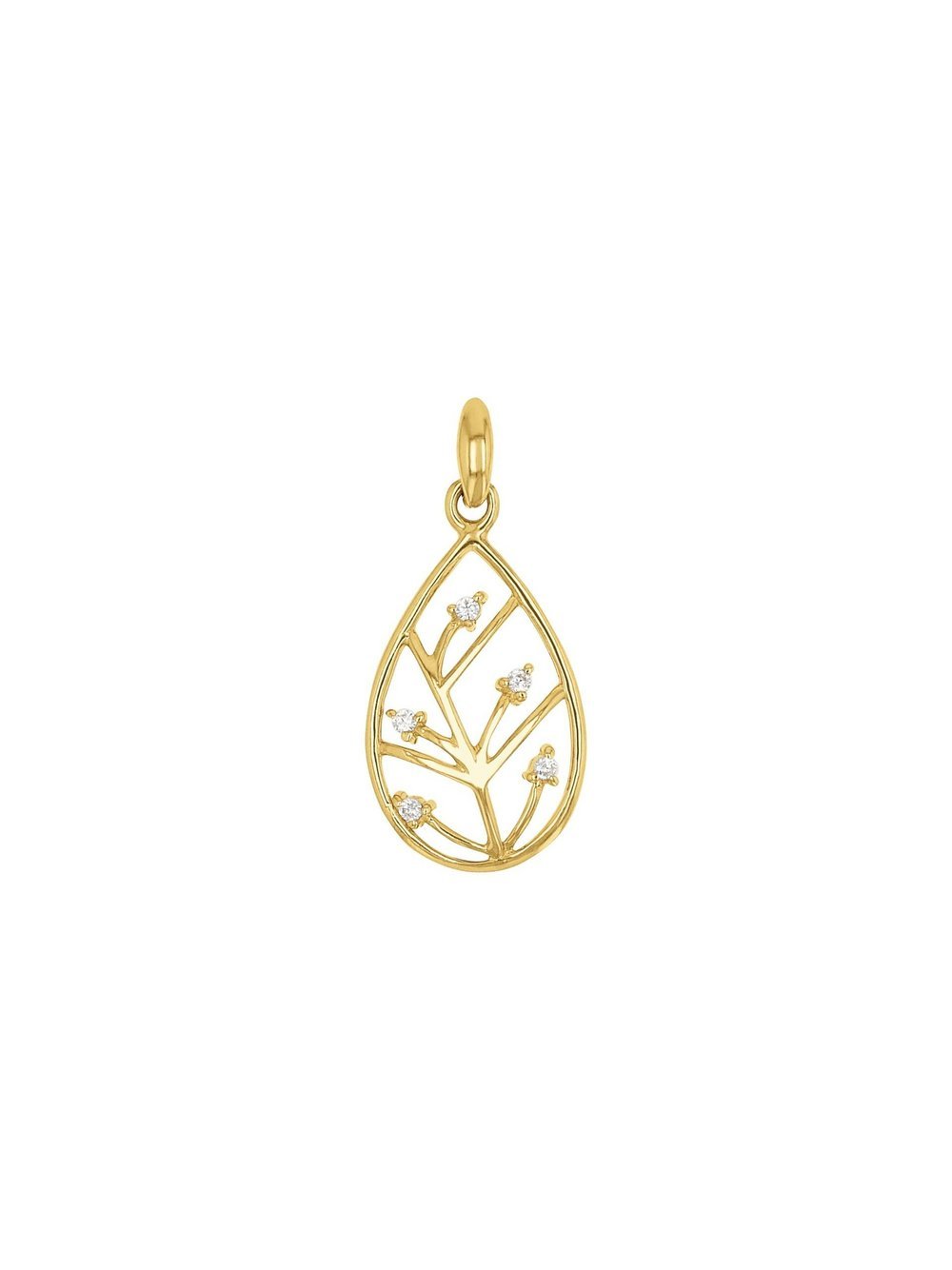 amor Motivanhänger Damen Gelbgold gold, ONE SIZE