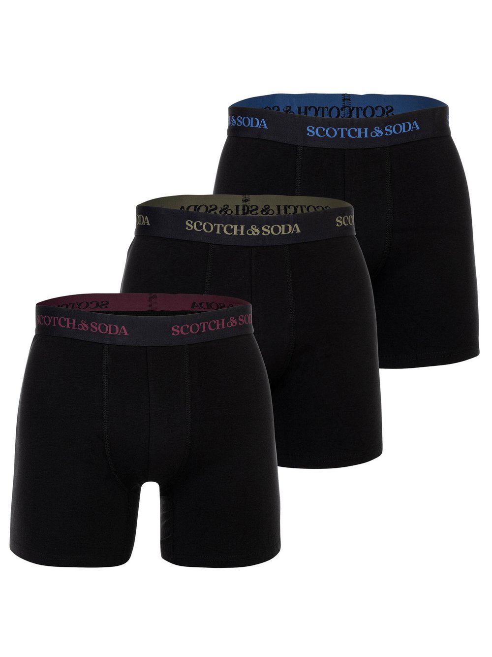 Scotch & Soda Boxershort 3er Pack Herren Baumwolle schwarz, L