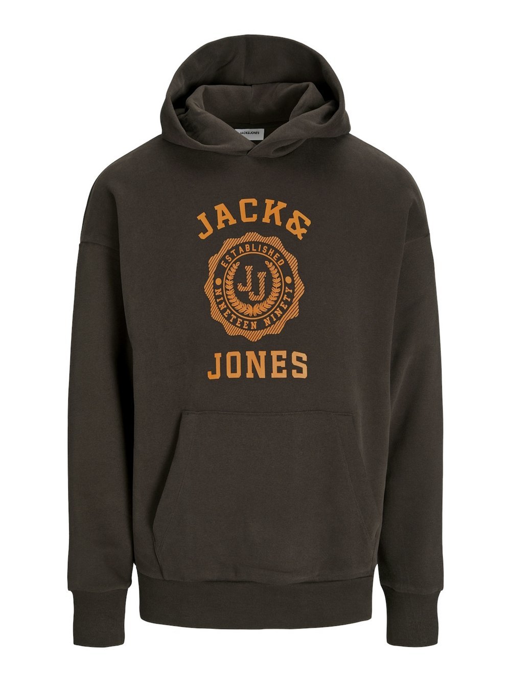 Jack & Jones Kapuzenpullover Herren Baumwolle braun bedruckt, XXL