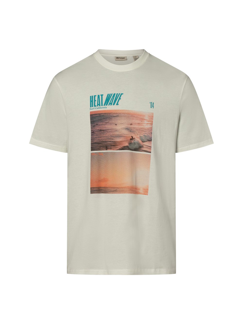Only&Sons T-Shirt Herren Baumwolle weiß bedruckt, XL