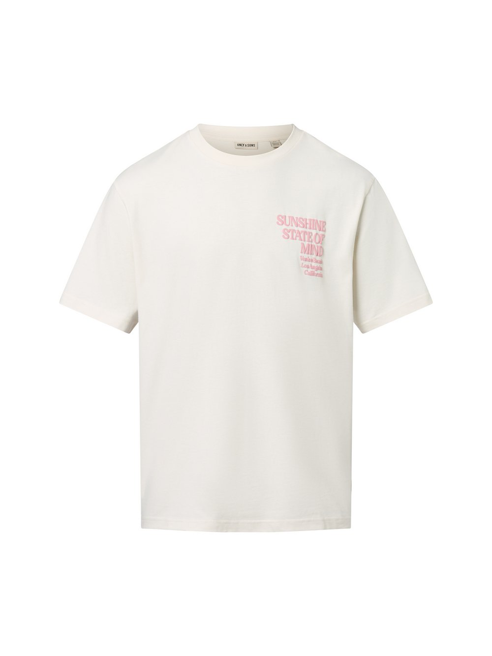 Only&Sons T-Shirt Herren Baumwolle beige bedruckt, XXL