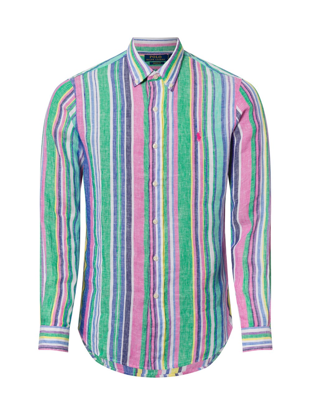 Polo Ralph Lauren Freizeithemd aus Leinen Herren Modern Fit mehrfarbig gestreift, M