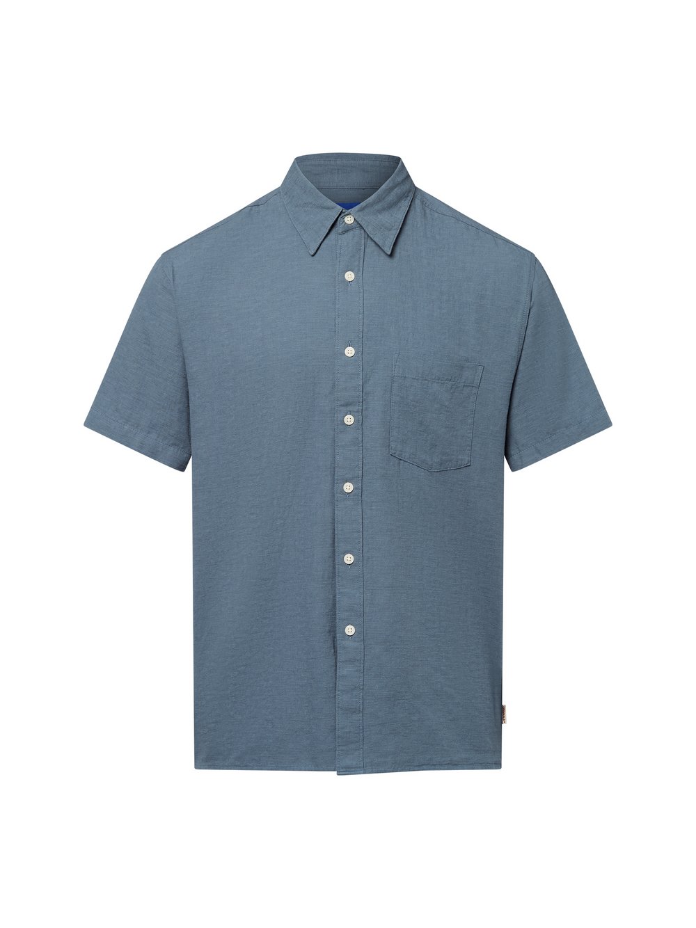 Thumbnail - Jack & Jones Kurzram-Freizeithemd Herren Regular Fit Baumwolle blau, M