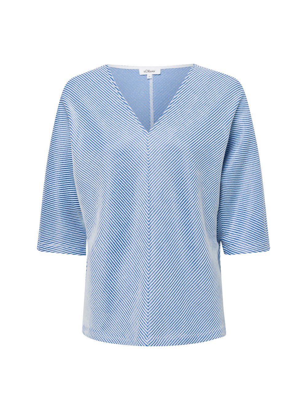 s.Oliver Sweatshirt Damen Baumwolle blau gestreift, 38