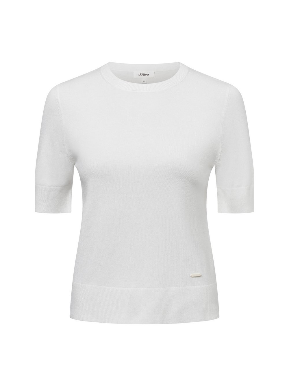 s.Oliver Kurzarm-Pullover Damen Viskose weiß, 38