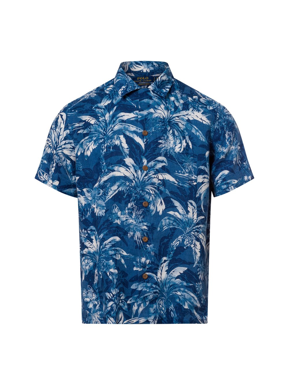 Polo Ralph Lauren Freizeithemd Herren Comfort Fit Leinen blau gemustert, L
