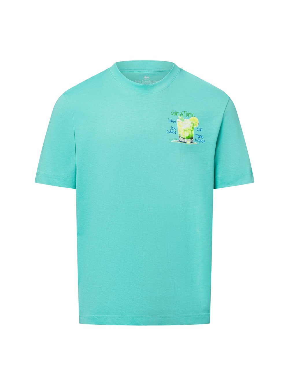 Nils Sundström T-Shirt Herren Baumwolle blau, L