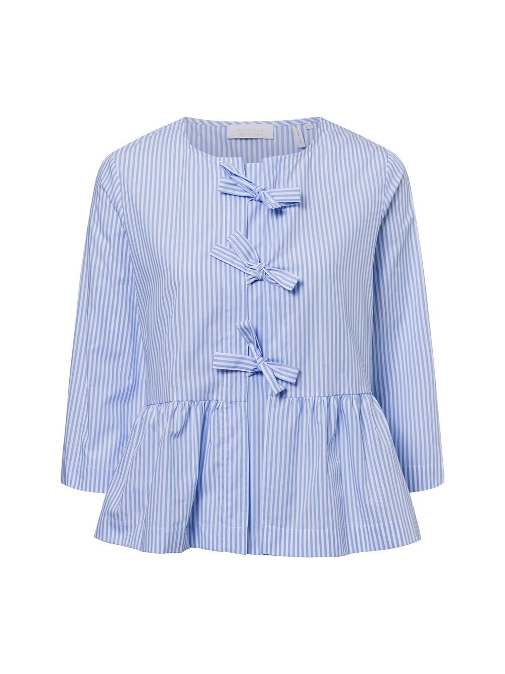 Rich & Royal Sommerbluse Damen Baumwolle blau gestreift, 38