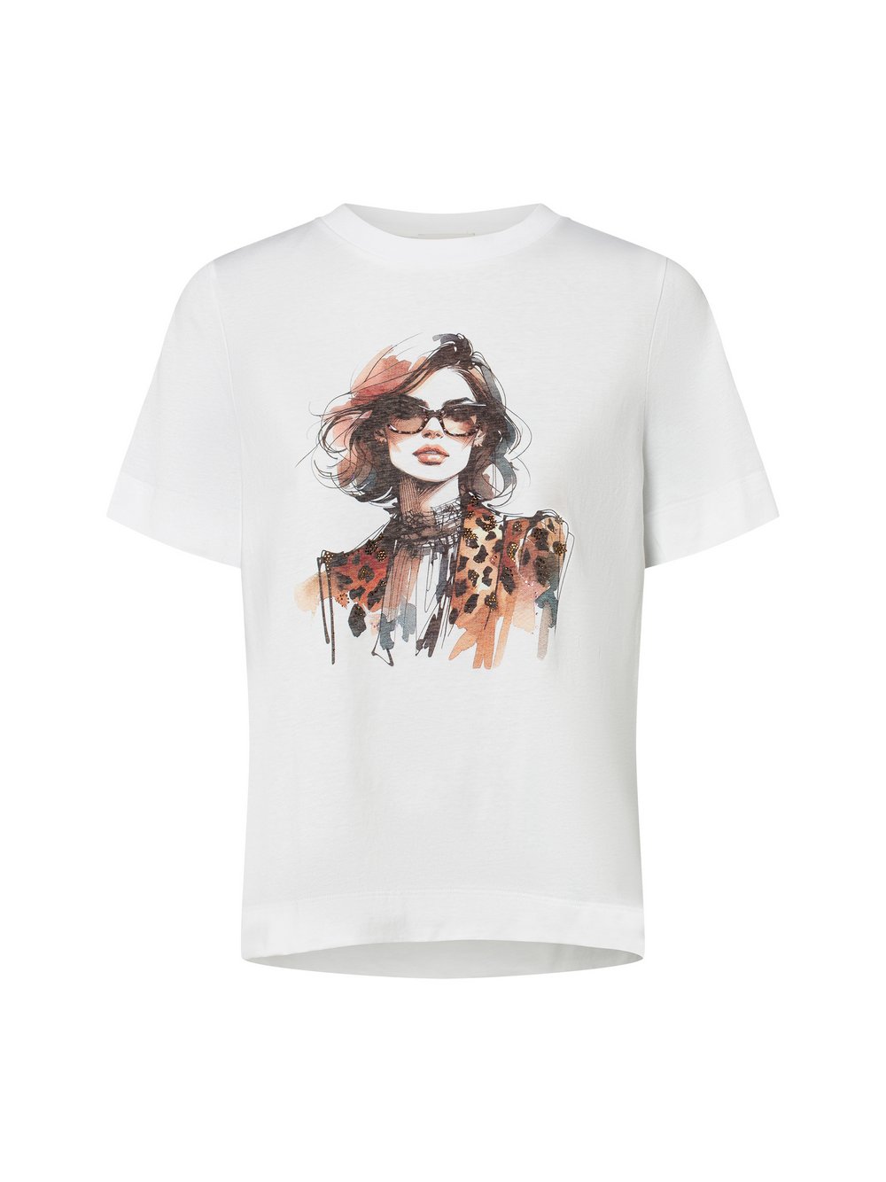Thumbnail - Rich & Royal T-Shirt Damen Baumwolle weiß bedruckt, L